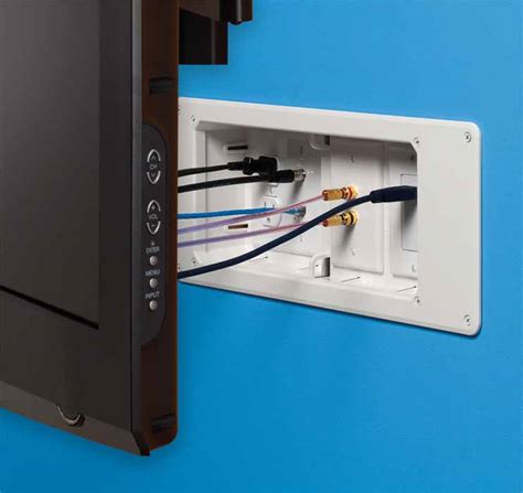 video junction box|behind tv outlet box.